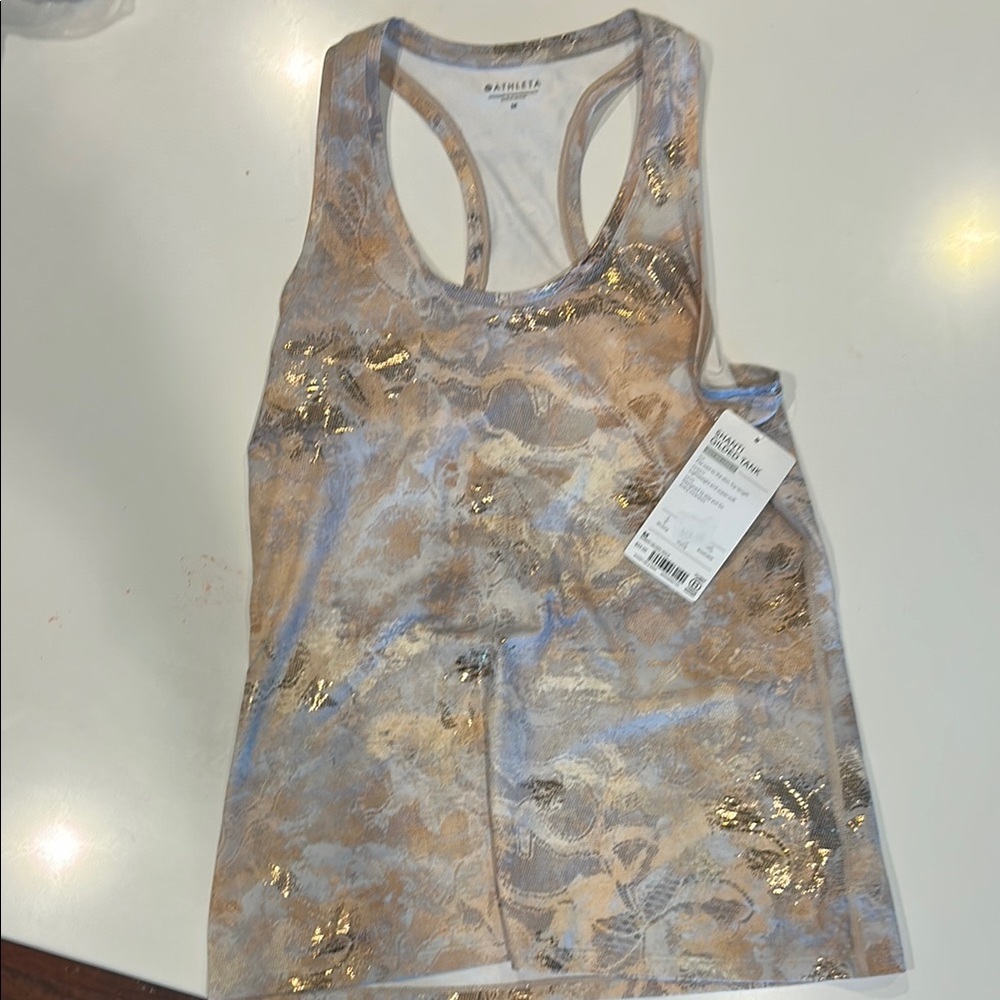Marble Print Racerback Tank Top
